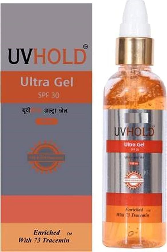Image of UVHOLD SPF 30 Sunscreen Gel | Broad Spectrum UVA UVB Protection for Daily Sun Care | Non Sticky Formula | 100ml