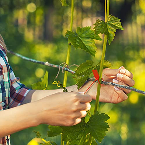 100 Pieces Plastic Tamper Seals 250 mm Self-Locking Tie Tags Red Security Seals Disposable Safety Pull Tie for Home Office Garage Workshop Fire Extinguishers
