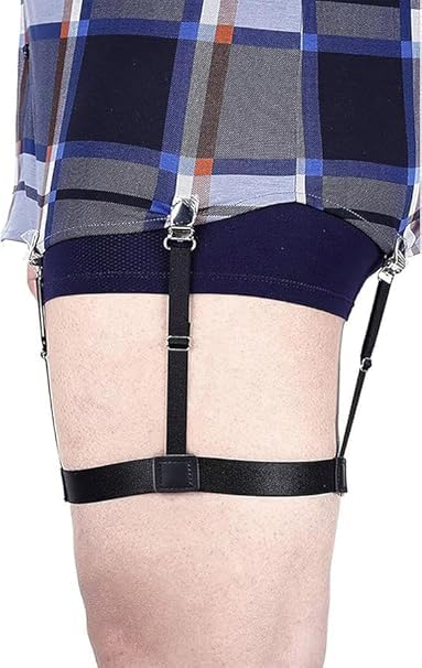 Hemira Shirt Stays for Men & Women – Adjustable Elastic Shirt Stay Garter Belt with Non-Slip Metal Clips, Shirt Tucker Suspenders Holder for Formal, Military & Office Wear 3