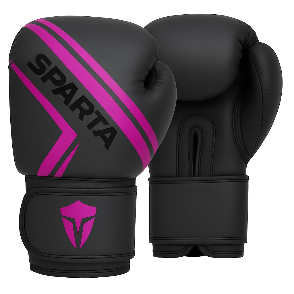 Boxing Gloves for Training, Muay Thai, Sparring, Kickboxing, Fighting, Focus Pads, Punch Bag Mitts, Martial Arts, Workout Gloves, | 6oz, 8oz, 10oz, 12oz, 14oz, 16oz | Men & Women (Purple, 12oz)