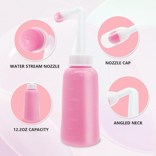 Vista 25 de Peri Bottle para cuidado posparto, botellas peri de 12 onzas esenciales posparto, botella perineal portátil Bidel para Wemen