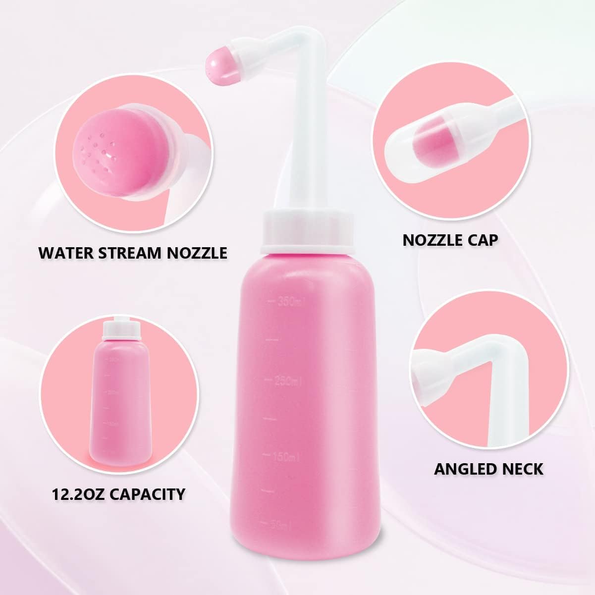 Po Dusche Intimhygiene – 350ml Tragbares Bidet für Wochenbett & Krankenhaus | Peri-Flasche mit Wasserdichter Aufbewahrungstaschen