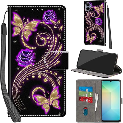 PHINIENLAND Coque pour Samsung Galaxy A06 Cover [Housse en Cuir PU Premium] [Etui à Rabat] [Pochette de Portefeuille], Étui de Protection pour Samsung Galaxy...