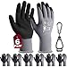 6 Paar Arbeitshandschuhe mit grip herren, mit Rutschfeste Nitril-Beschichtung Mechaniker Handschuhe, Montagehandschuhe mit optimaler Griffigkeit & feinem Tastgefühl, gartenhandschuhe damen, Größe 9/L