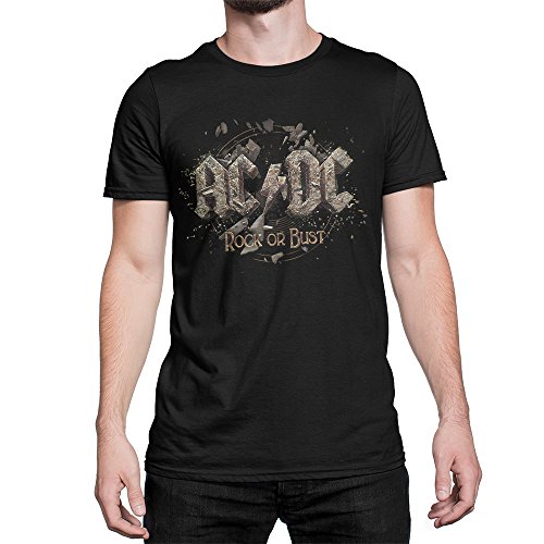 T-shirt AC/DC Rock Or Bust en coton peigné premium avec finitions soignées