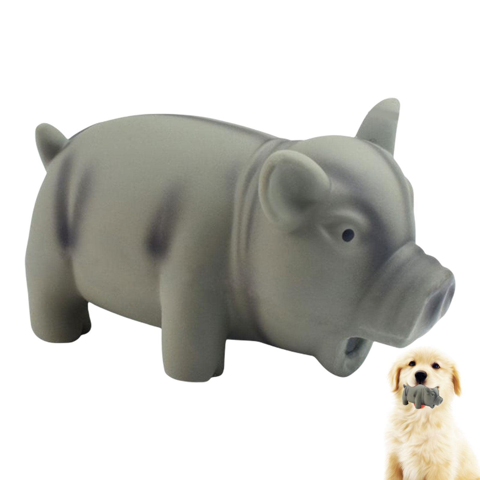 GIMOCOOL Squeaky Pig Dog Toys, Dog Chew Toy Grunting Pig Sound Play, Cute Pig Grunting Squeak Pet Chew Toys, Pet Dog Cute Piggy Style Grunting Squeak Chew Toys
