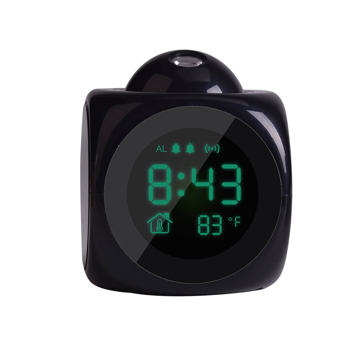 LCD Clock Projection Alarm Clock for Bedrooms Digital Voice Report Alarm Clock 12/24 H/Thermometer /Snooze/Desk Wall Ceiling Clock