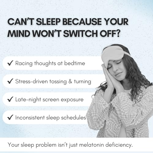 Image of Melatonin 3mg Sleep Tablets | 11 Actives Sleep Supplement with 5-HTP, Ashwagandha, Tagara & L-Theanine | Sleep Cycle & Nighttime Calm Support | Non-Habit Forming | 90 Veg Tablets (90 Days)