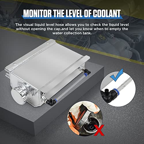 Radiator Overflow Tank 2L Universal Coolant Overflow Tank Aluminum