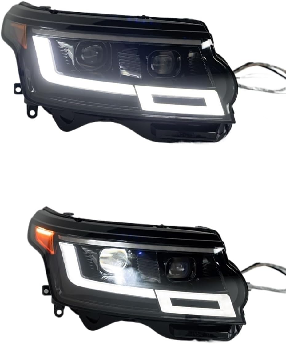 Lights Compatible with Range Rover 2013-2017 Vogue Auto Headlight Assembly Upgrade 2023 LHD RHD Tool Accessories(Right Hand Drive)