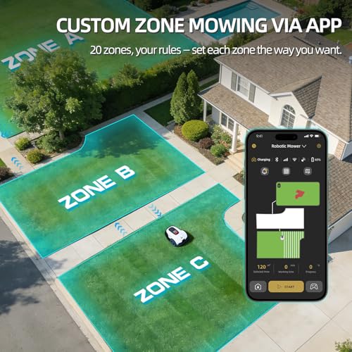 Proudeer DW1500 Wireless Robotic Lawn Mower, GPS RTK & AI Vision Navigation,up to 0.35 Acre Robot Mower with 3D Obstacle Avoidance, Auto Height, IPX6 Waterproof for Smart Home Yard Care - Image 4