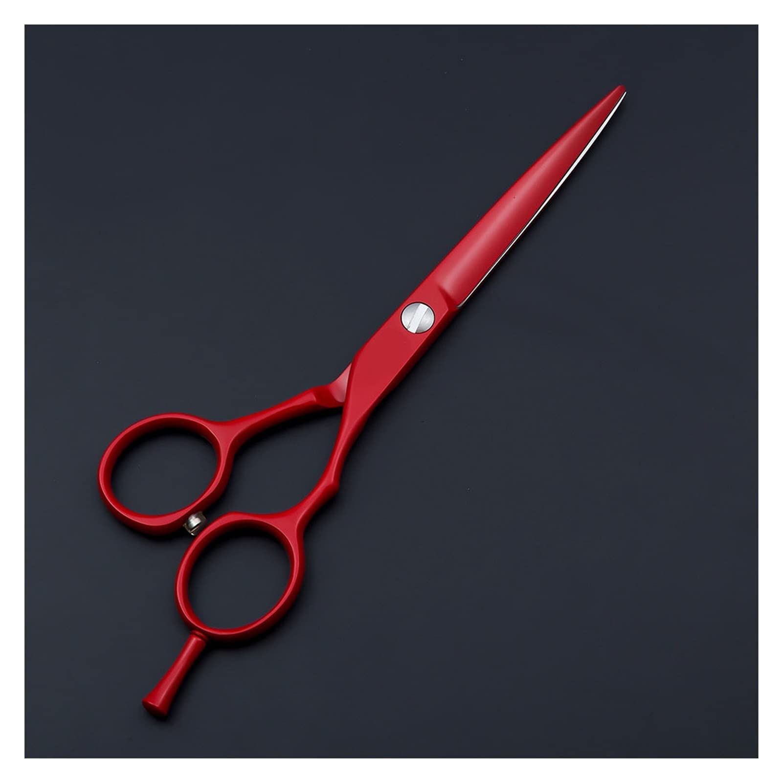 Ciseaux de coiffure effilés rouges de 6 pouces pour désépaissir les cheveux