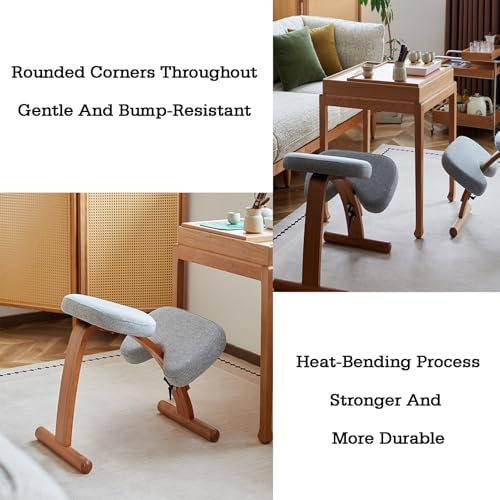 Ergonomic Kneeling Chair with Thick Cushion, Rocking Posture Stool for Improved Back Support, Neck Pain Relief, Enhanced Circulation – Perfect for Office Use