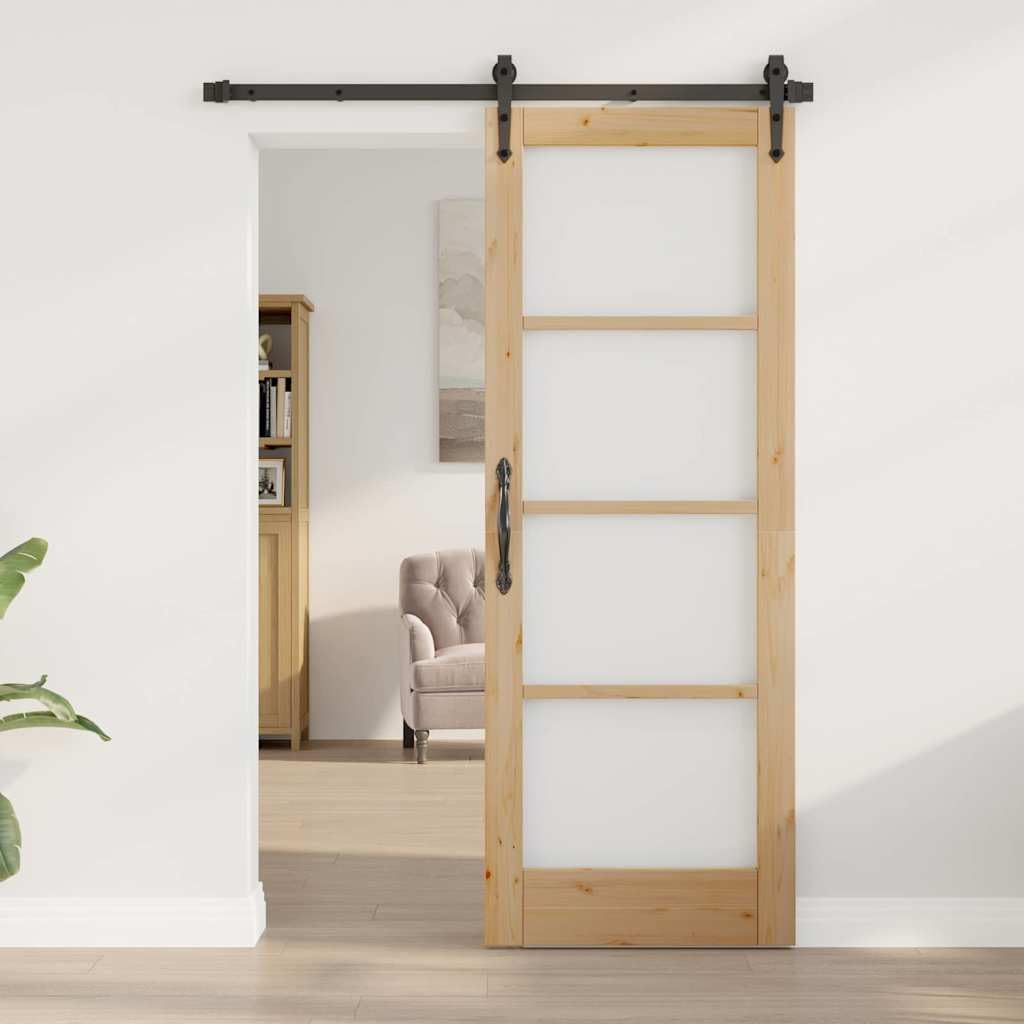 vidaXL Interior Tür ORKDAL Braun 73,5 x 198,5 cm, Elegante Schlafzimmer-Tür, modernes Interieur, robuster Raumteiler, glattes Design für dein Zuhause