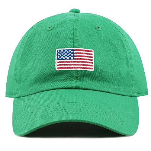 Image of USA Flag & Embroidery Premium 100% Cotton Low Profile Adjustable Baseball Dad Cap