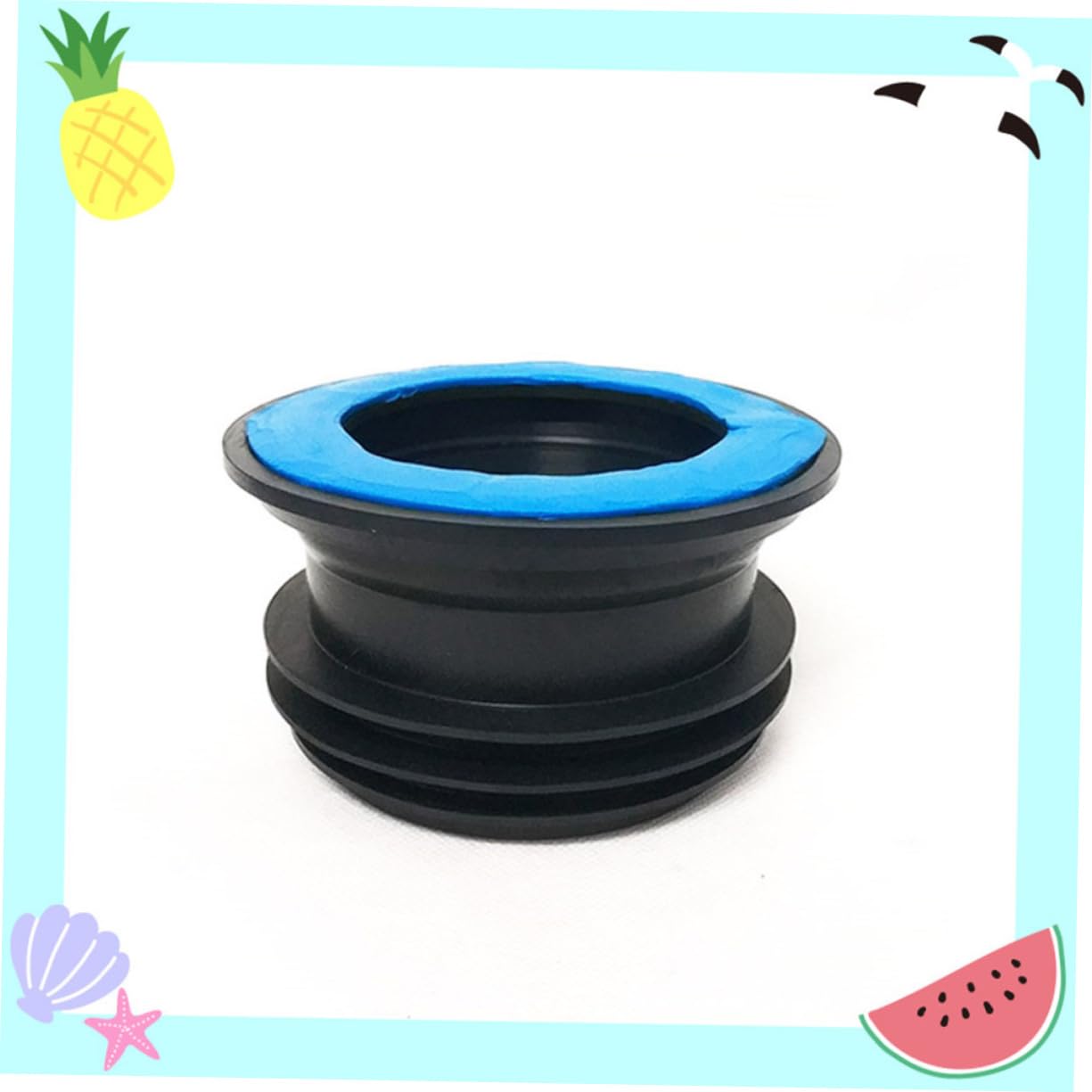 Lurrose 2 Stck. Toilettendichtung Toilettenring abflussstopfen Siegelring WC-Flanschring wc dichtring Dichtungsring ablassen Geruchsabweisender Abflussdichtring Gummi Blue