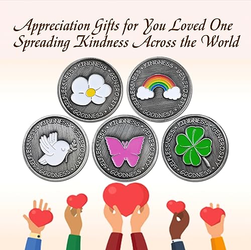 Image of White Dove Kindness Coin Appreciation Token Set of 5