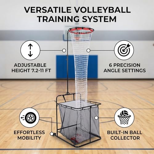 Red de voleibol con 6 ajustes de ángulo y sistema de movilidad con ruedas 3