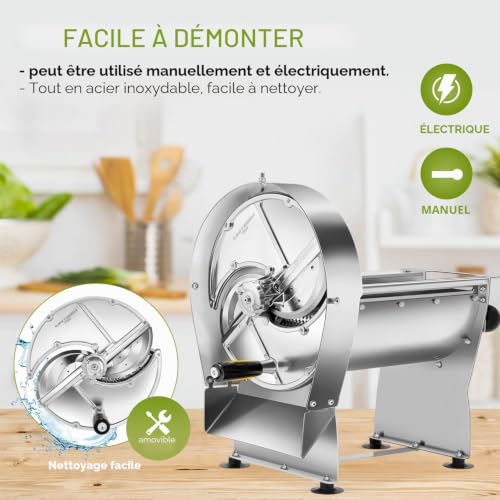 Trancheuse à légumes électrique ajustable pour gagner du temps