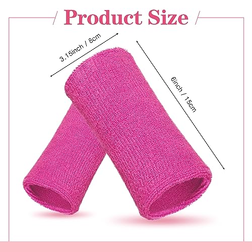 Image of WILLBOND 6 Inch Wrist Sweat Bands for Men Women Tennis Elastic Athletic Long Sweatband Wrist Absorbent for Basketball Tennis Running Outdoor Activity