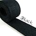 Black - Heavy Canvas Webbing Roll 1.25" for Key Fobs, Purse Straps, Belting (5 Yard Roll)