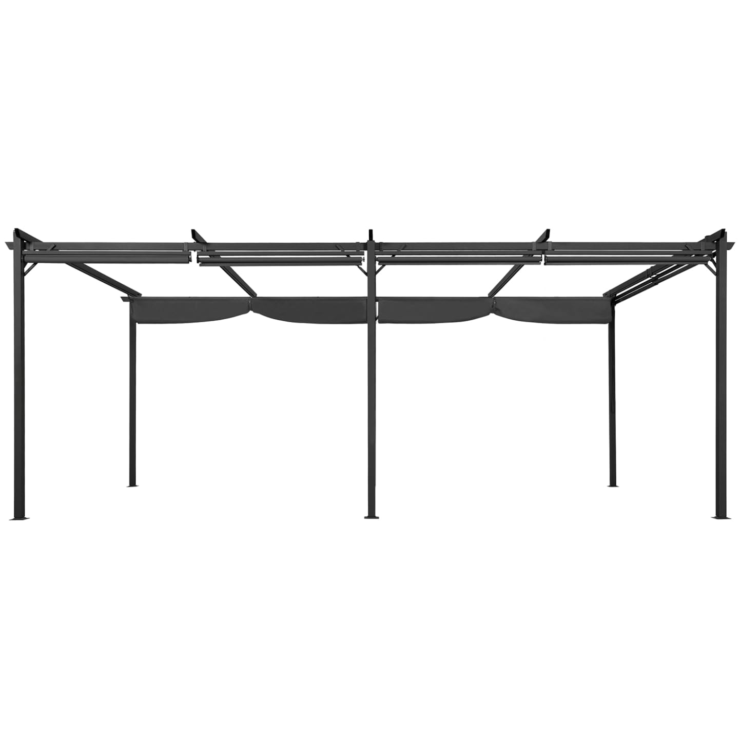 IDMarket - Pergola édition spéciale Toit rétractable 3x6 M et 6 Stores Gris Anthracite