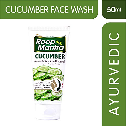Image of Roop Mantra Cucumber Face Wash 50ml, Pack of 6 - Facewash for Glowing Skin, Face Wash for Acne & Pimples