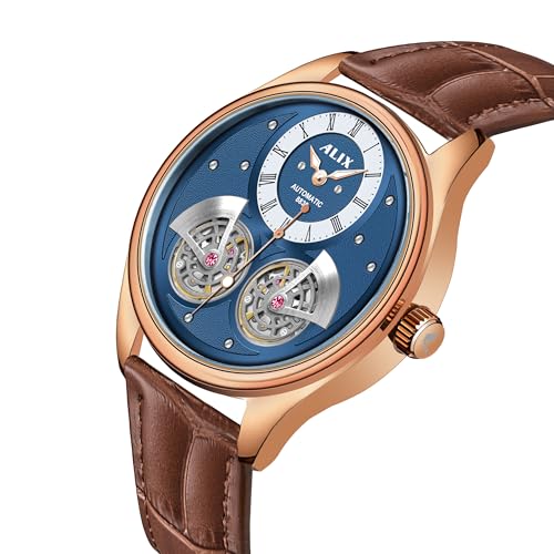 Image of ALIX AL2919 Men's Automatic Skeleton Self-Winding Water Resistant Chronograph Analog Watch