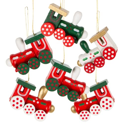 Logbuch-Verlag 6 kleine Weihnachtsanhänger Zug Anhänger Weihnachten...