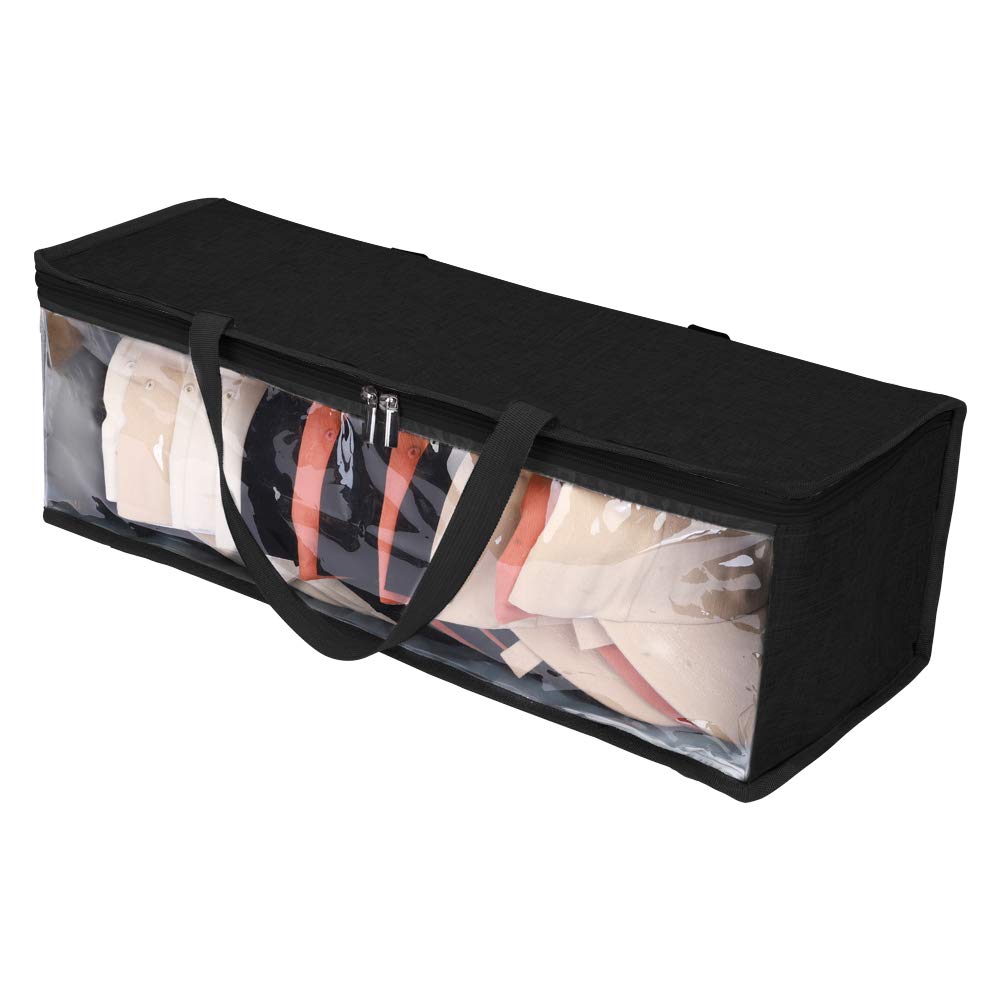 Custodia Trasparente Per Cappelli – Organizer Per Berretti Da Baseball Con Manici E Cerniera – Borsa Portaoggetti Multiuso - 4