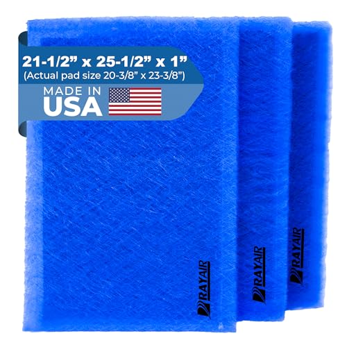 RAYAIR SUPPLY 21.5 x 25.5 Replacement Filter Pads Compatible with Dynamic Air Cleaner 21 1/2 x 25 1/2 Refills (3 Pack)