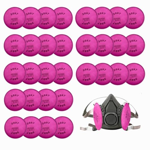 32PCS (16Pack)2097 P100 Particulate Filter,Replacement for 6000 6200 6800 7000 FF-4 Item 2097 Filters,ChemicalsUse for Against Dust,Torch Cutting,Chemicals