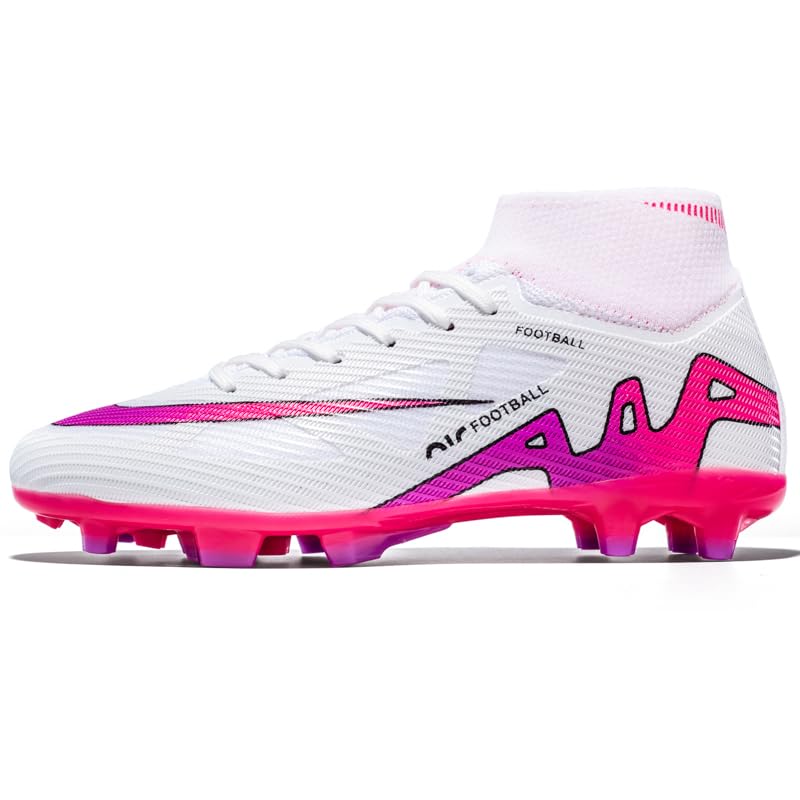 Men's Soccer Shoes Football Cleats High-Tops Lace-Up Non-Slip Spikes Indoor Outdoor Sports Athletic Baseball Lacrosse Sneaker