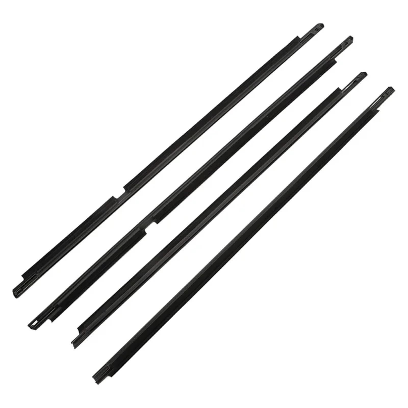 Yplvwsoyq Black Car Window Seal Strip Compatible With Lexus For Lx470 1998-2006 2007 75720-60061 75710-60061 4Pcs Car Outer Door Window Weatherstrip Seal Belts Trim