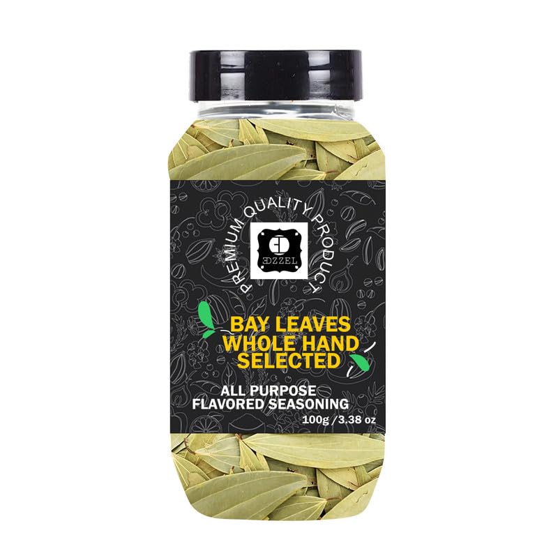 EDZZEL Premium Quality Indian Organic Bay Leaves, Whole (Hand Selected) Plant Based, Vegan, Gluten Free-100 GRAM Box (Set Of 3)