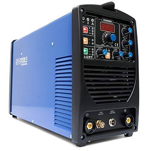 IPOTOOLS TC200ACDC WIG Schweißgerät AC DC - 4in1 Kombi Schweissgerät 200 Amper Mit Plasmaschneider 50 A Inverterschweißgerät Inkl HF-Zündung, Pulsfunktion, MMA E-Hand, IGBT