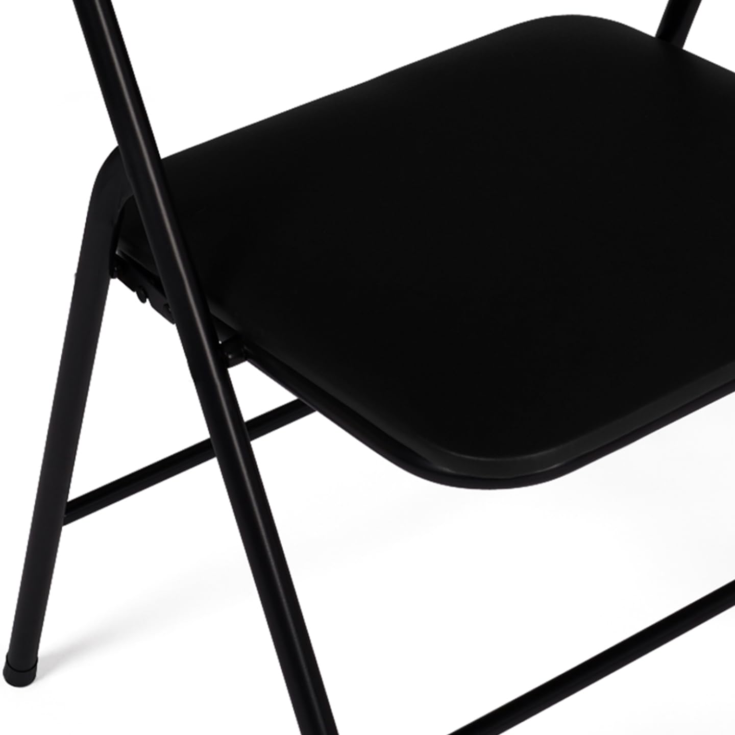 IDMarket - Lot de 4 chaises Pliantes KITY Noires en PU