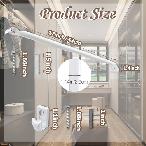 12 Inch Wire Shelf Brackets for Closets, With Anchors & Screws (6 PCS)