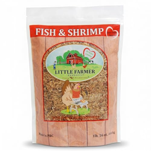 LITTLE FARMER PRODUCTS Fish & Shrimp Chicken Treats with Dried Shrimp and Freeze Dried Minnows, High...