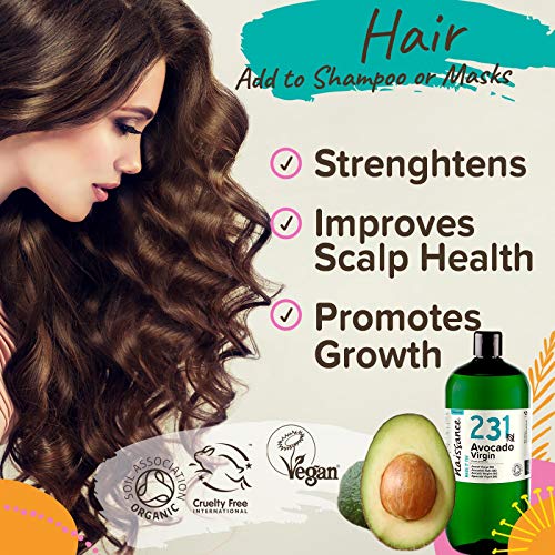Naissance Certified Organic Virgin Avocado Oil 32 Fl Oz - Pure & Natural, Cold Pressed, Vegan, Hexane Free, Non Gmo - Natural Moisturizer For Body, Face, Hands And Hair #TOP2