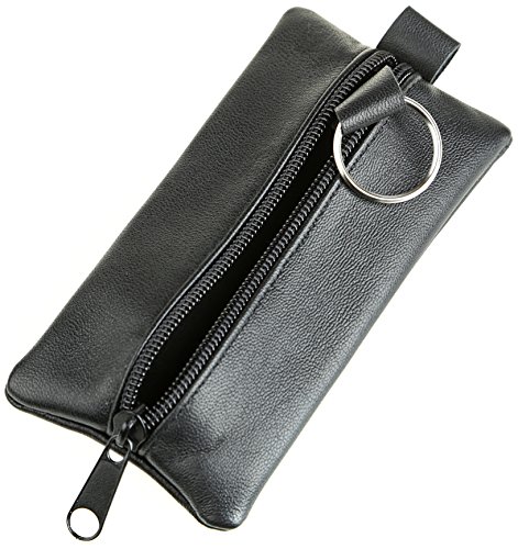 Shvigel Key Holder - 100% Genuine Leather - Keys Chain Case - Handmade Key Ring Holder (Black)
