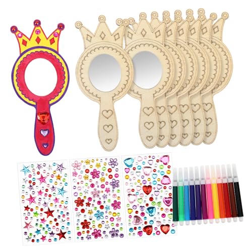 Jeu créatif miroir à peindre couronne avec stickers et feutres
