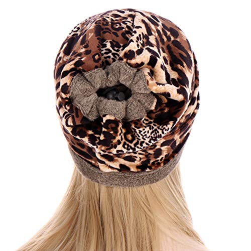 KESYOO Lenço Feminino Pescoço Tubo Lenço Padrão Leopardo Círculo Loop Lenço Inverno Presente de Nata