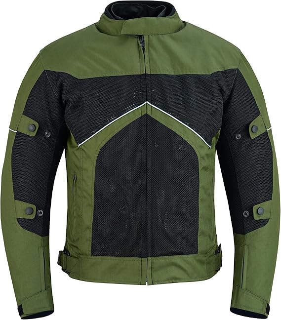 Xtron Bikewear New Motorcycle Gear Olive Green Mesh Protective Jacket Summer Riding