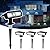 Toodour Solar Spot Light Outdoor, 4 Pack Solar Lights Outdoor with 2 Modes, Waterproof Solar Powered Flood Lights Landscape Lighting for Yard Garden Home Pathway Walkway Outdoor Decor - Cool White