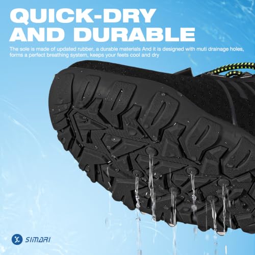 Image of SIMARI Water Shoes for Women Men - Barefoot Quick-Dry Aqua Socks | Lightweight Swim Shoes for Surfing, Swimming, Beach Sports, Kayaking, Diving | Non-Slip Design
