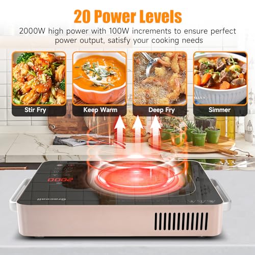 2000W Electric Hot Plate Single Burner, Portable Stove Top Burner 110V Kitchen Stove Countertop Burner for Cooking Outdoor Indoor (Korean BBQ Plate Included) - Image 4