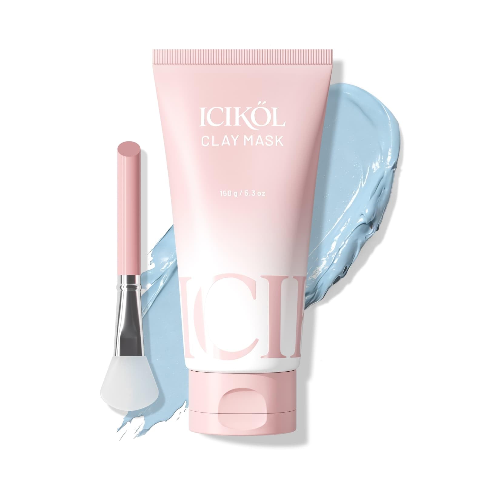 Amazon.com : ICIKOL Deep Cleansing Blue Clay Face Mask, with Pearl