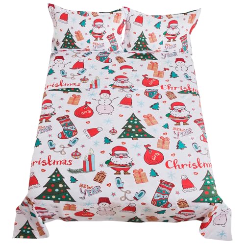 ADASMILE A & S Weihnachts-Bettlaken in voller Größe für Kinder,...