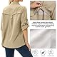 yeyity Hemd Damen UPF 50+ UV Schutz Langarmshirt Damen Outdoor Schnelltrocknend Sommer Shirts Safari Kleidung Wanderhemd Casual Button Down Tops(5071,Khaki,XL)